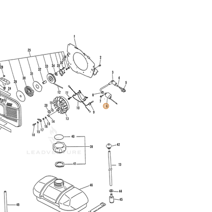 ECHO part 15662616130 — IPL diagram snippet (6x zoom, amber highlight)