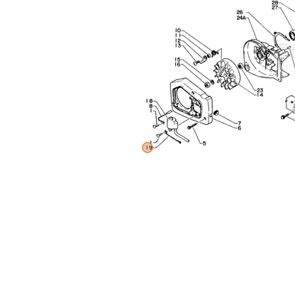 ECHO part 15663515830 — IPL diagram snippet (6x zoom, amber highlight)