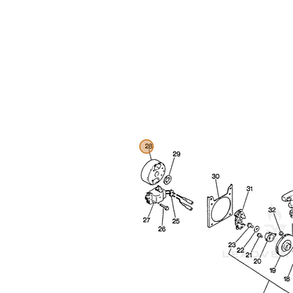ECHO part 15680003461 — IPL diagram snippet (6x zoom, amber highlight)
