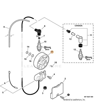 ECHO part 15680006161 — IPL diagram snippet (6x zoom, amber highlight)