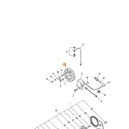 ECHO part 15680039432 — IPL diagram snippet (6x zoom, amber highlight)