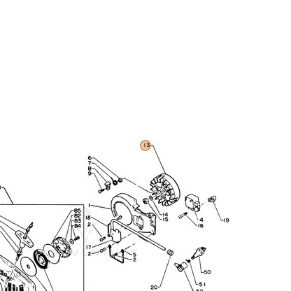 ECHO part 15680114530 — IPL diagram snippet (6x zoom, amber highlight)
