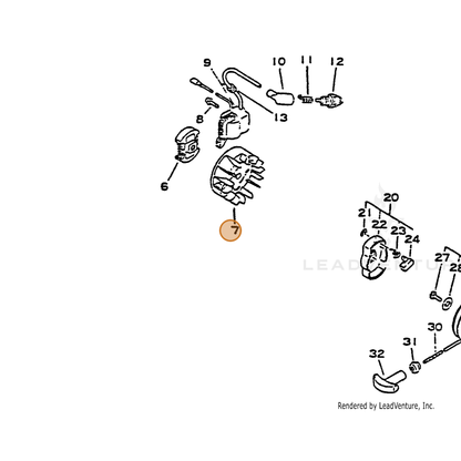 ECHO part 15680144330 — IPL diagram snippet (6x zoom, amber highlight)