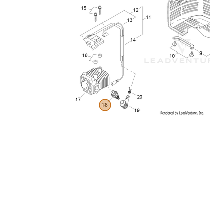 ECHO part 15901012530 — IPL diagram snippet (6x zoom, amber highlight)