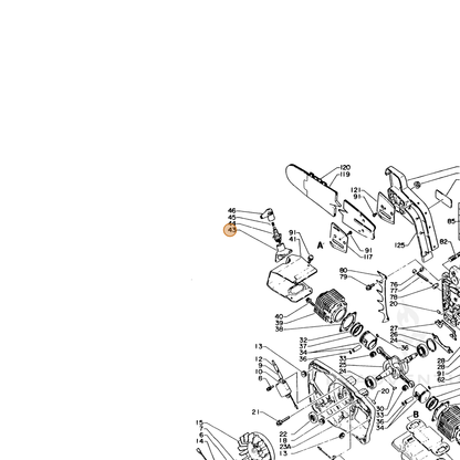 ECHO part 15901516130 — IPL diagram snippet (6x zoom, amber highlight)