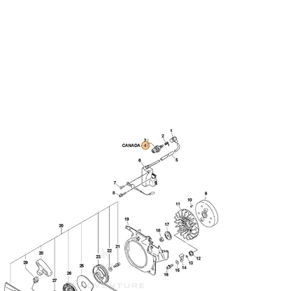 ECHO part 15901712330 — IPL diagram snippet (6x zoom, amber highlight)
