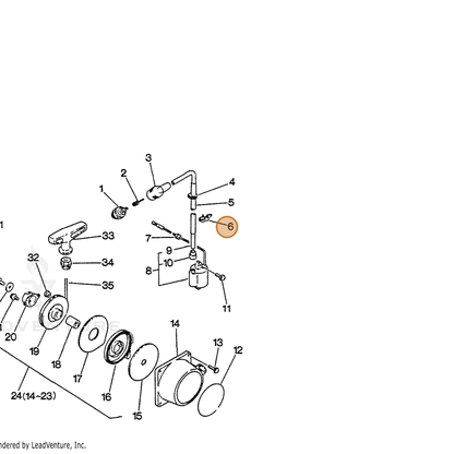 ECHO part 15911004260 — IPL diagram snippet (6x zoom, amber highlight)