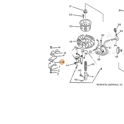 ECHO part 15931011620 — IPL diagram snippet (6x zoom, amber highlight)