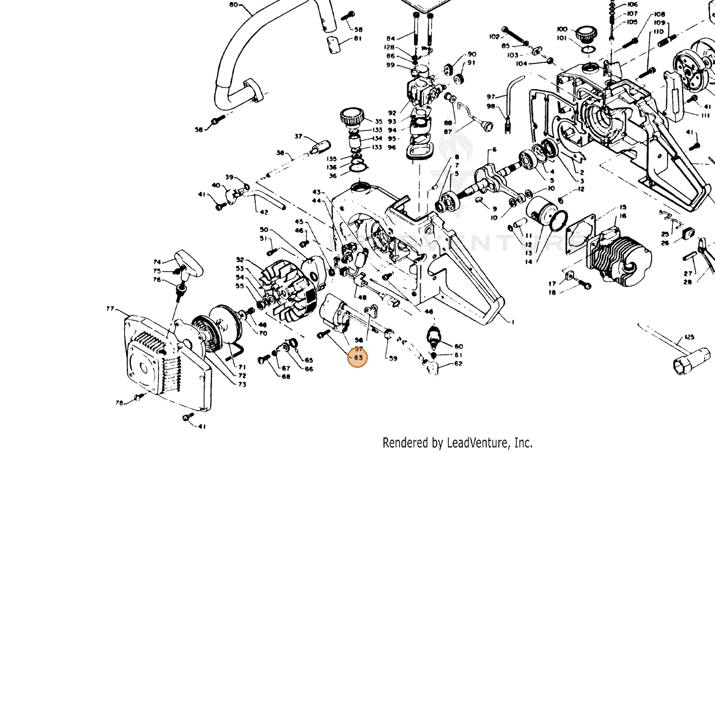 ECHO part 15931412330 — IPL diagram snippet (6x zoom, amber highlight)