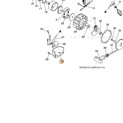 ECHO part 15931526630 — IPL diagram snippet (6x zoom, amber highlight)