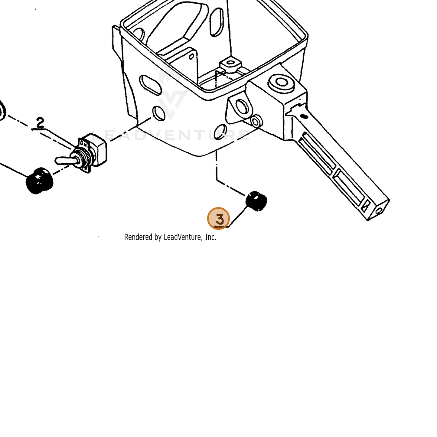ECHO part 15991000330 — IPL diagram snippet (6x zoom, amber highlight)