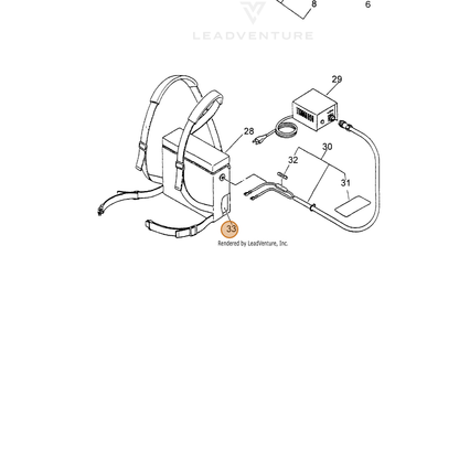 ECHO part 16002020060 — IPL diagram snippet (6x zoom, amber highlight)