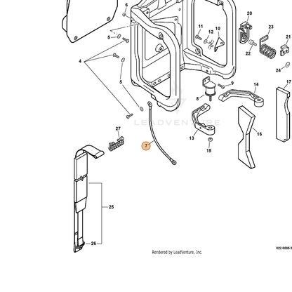 ECHO part 16200721260 — IPL diagram snippet (6x zoom, amber highlight)