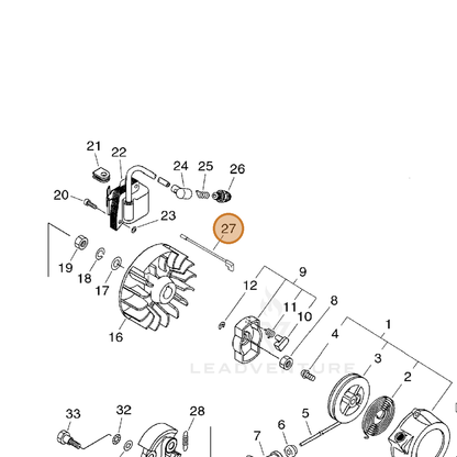ECHO part 16201055430 — IPL diagram snippet (6x zoom, amber highlight)