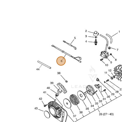 ECHO part 16201060730 — IPL diagram snippet (6x zoom, amber highlight)