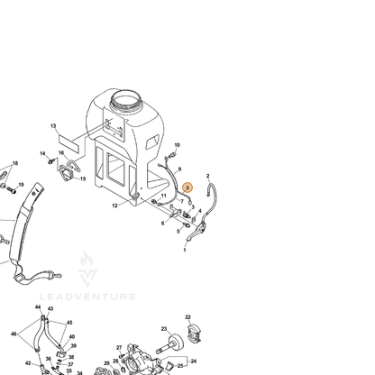 ECHO part 16201413210 — IPL diagram snippet (6x zoom, amber highlight)
