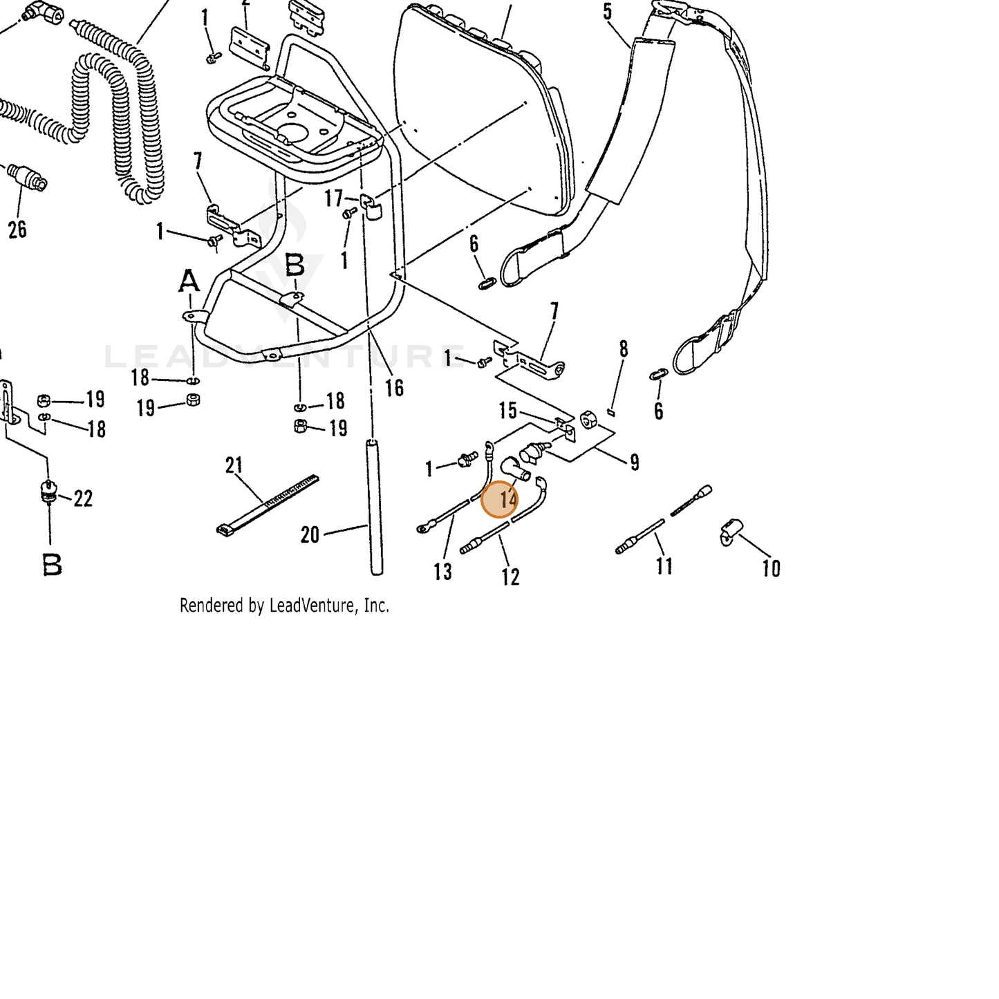 ECHO part 16202011960 — IPL diagram snippet (6x zoom, amber highlight)
