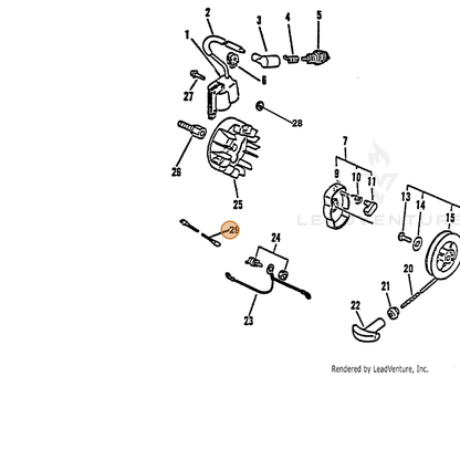 ECHO part 16202108760 — IPL diagram snippet (6x zoom, amber highlight)