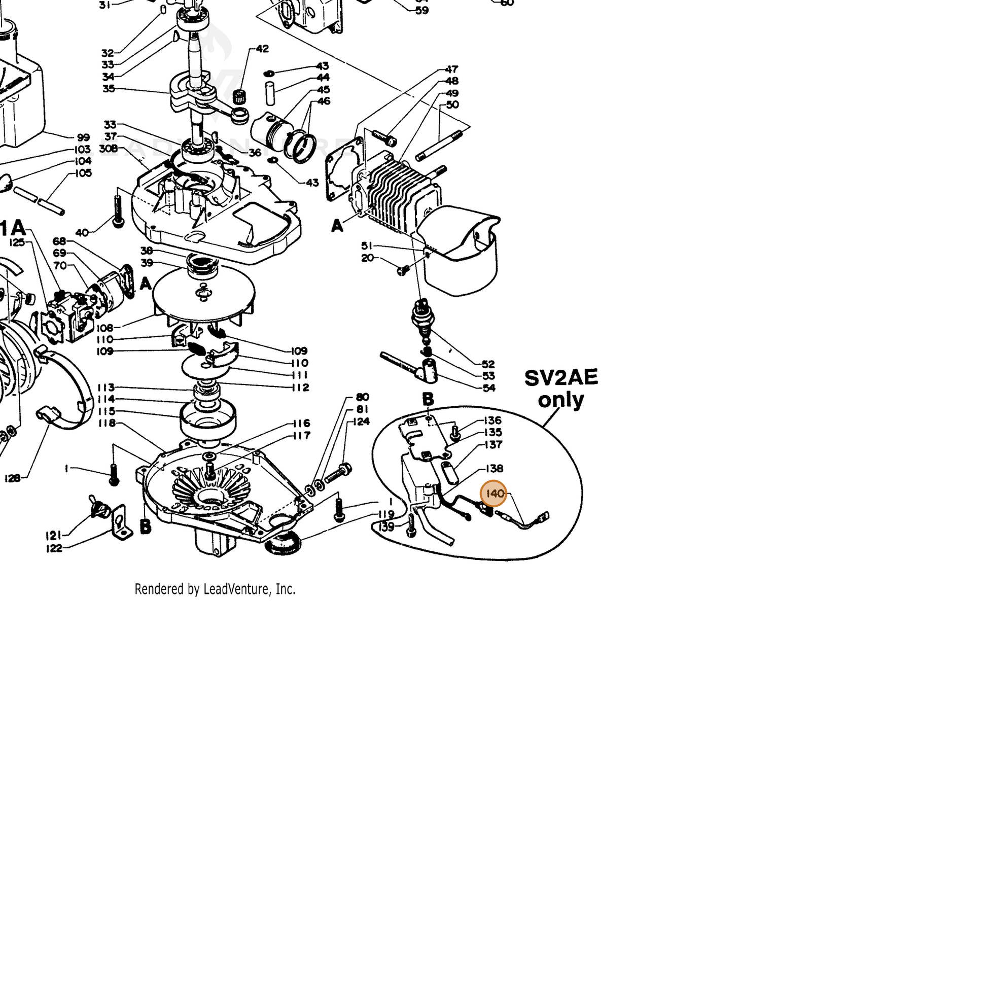 ECHO part 16202109820 — IPL diagram snippet (6x zoom, amber highlight)