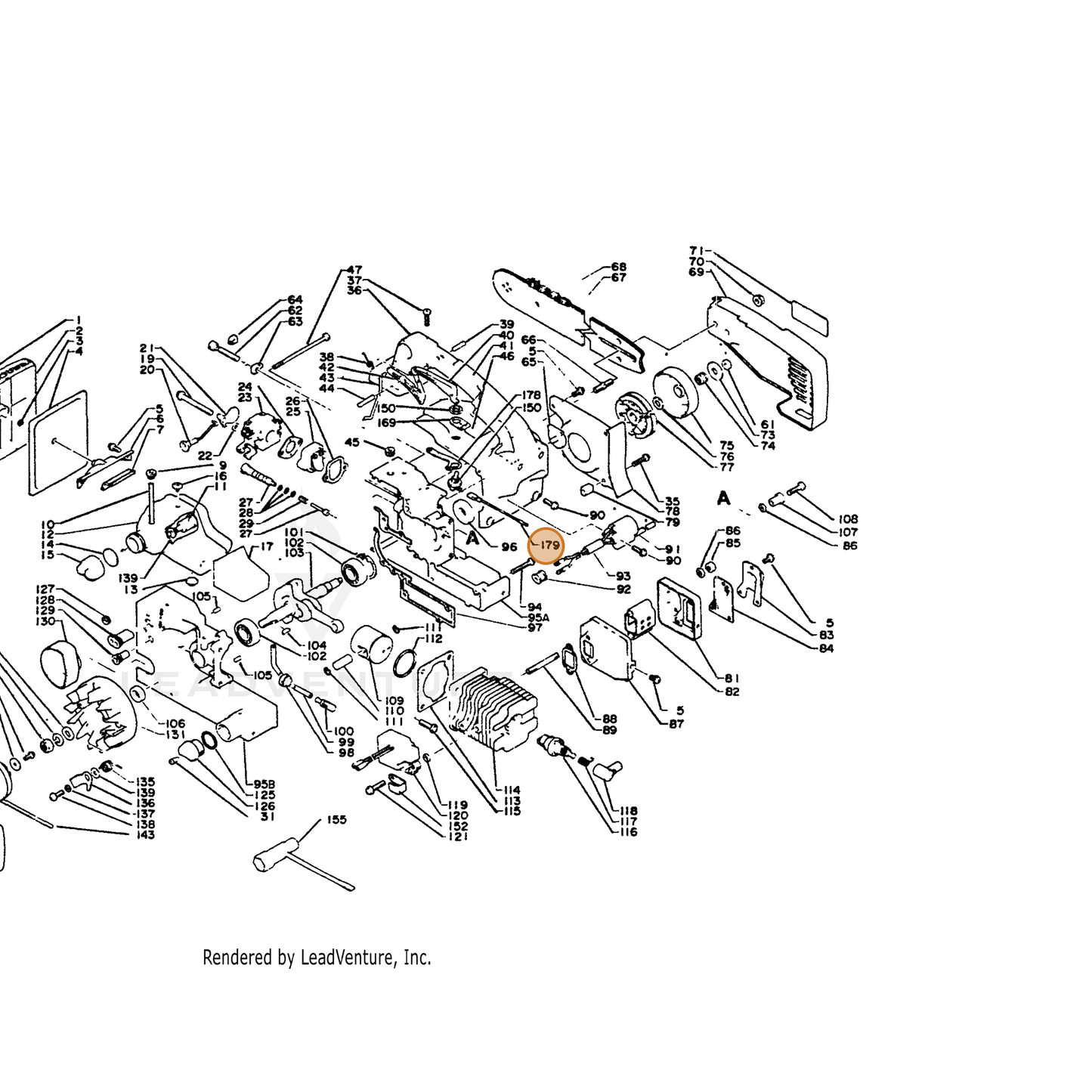 ECHO part 16202113931 — IPL diagram snippet (6x zoom, amber highlight)