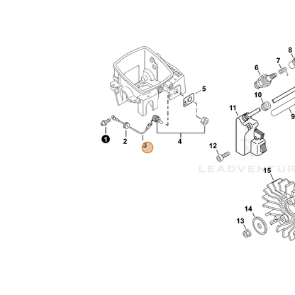 ECHO part 16202130830 — IPL diagram snippet (6x zoom, amber highlight)