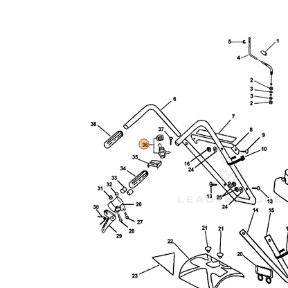 ECHO part 16340002160 — IPL diagram snippet (6x zoom, amber highlight)