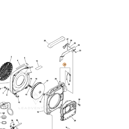ECHO part 16340003360 — IPL diagram snippet (6x zoom, amber highlight)