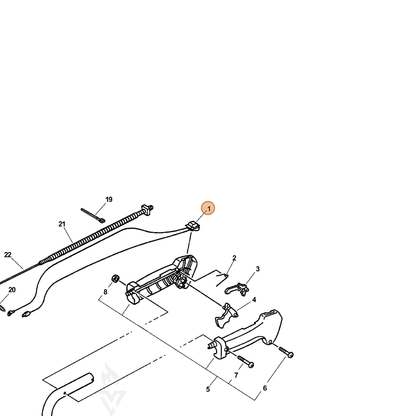ECHO part 16340008460 — IPL diagram snippet (6x zoom, amber highlight)