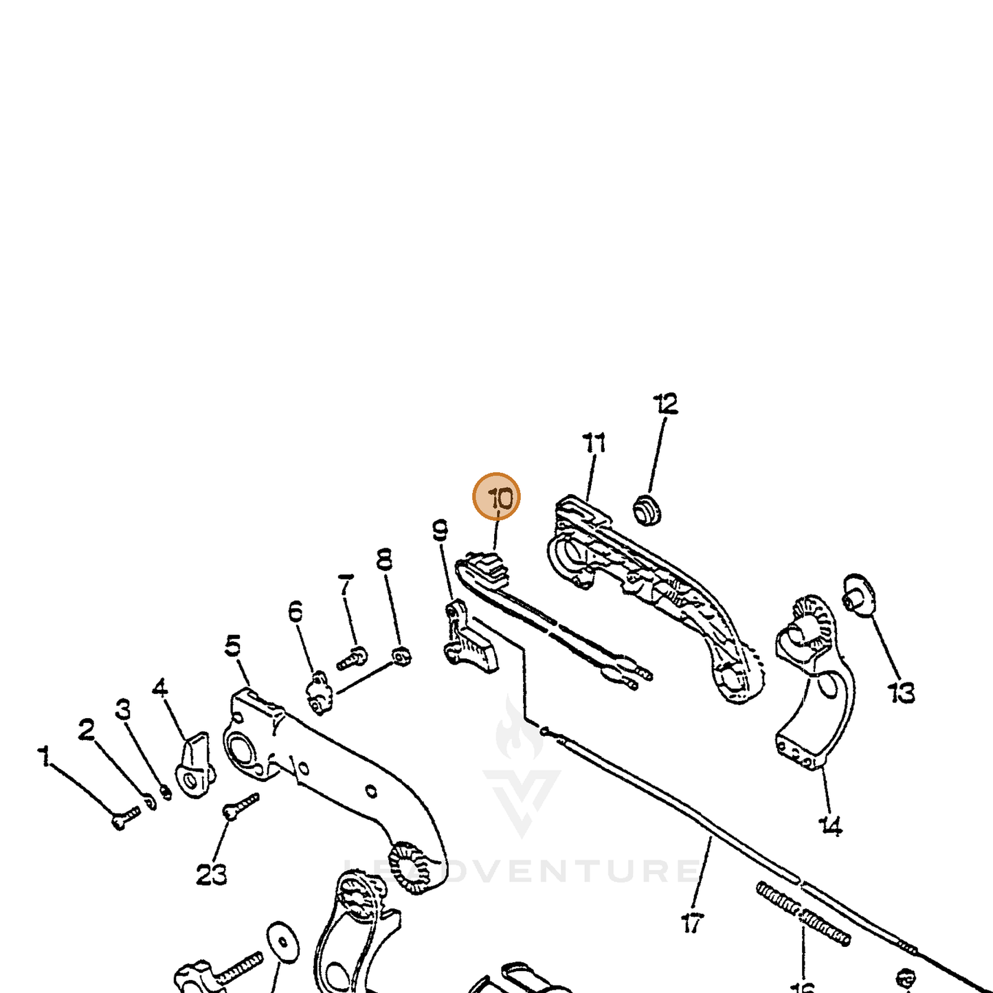 ECHO part 16340008560 — IPL diagram snippet (6x zoom, amber highlight)