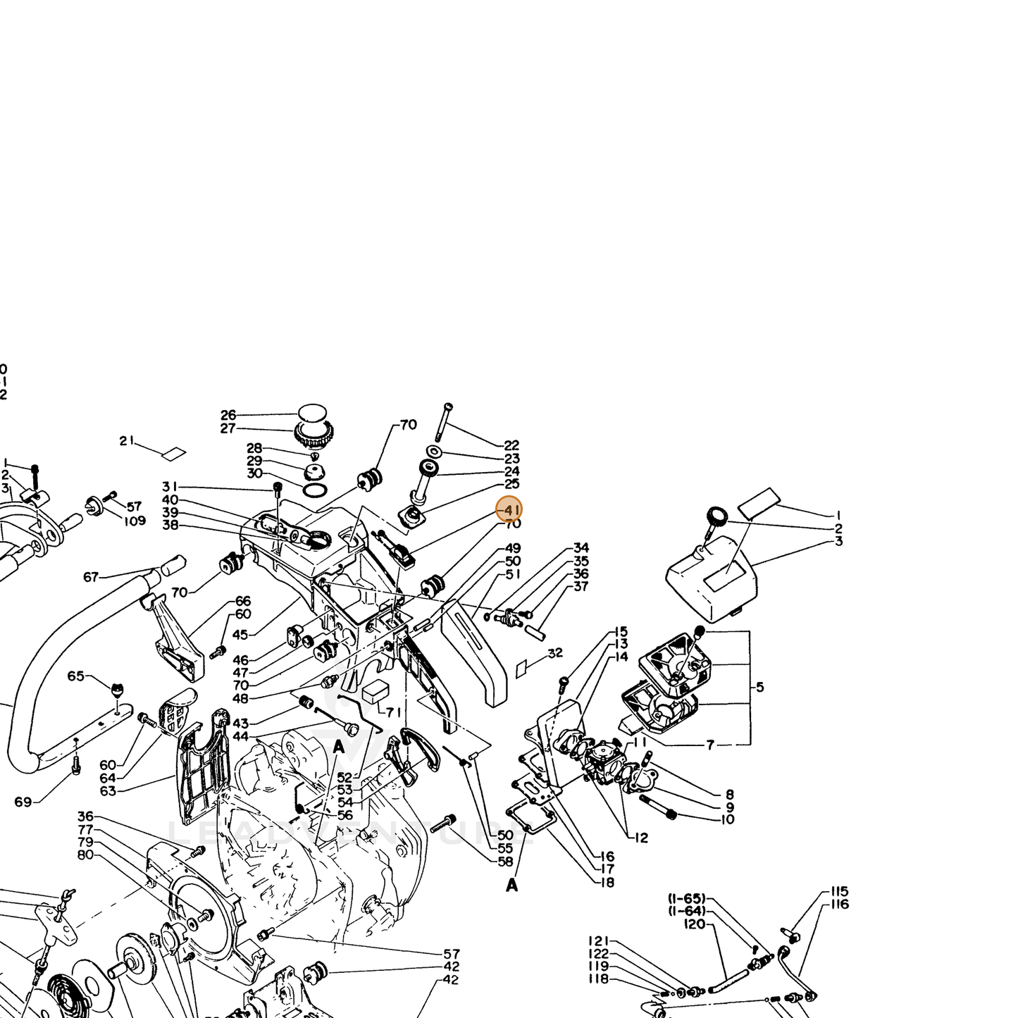 ECHO part 16340016130 — IPL diagram snippet (6x zoom, amber highlight)