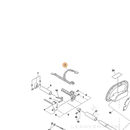 ECHO part 16340021560 — IPL diagram snippet (6x zoom, amber highlight)