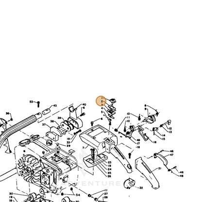 ECHO part 16341302830 — IPL diagram snippet (6x zoom, amber highlight)