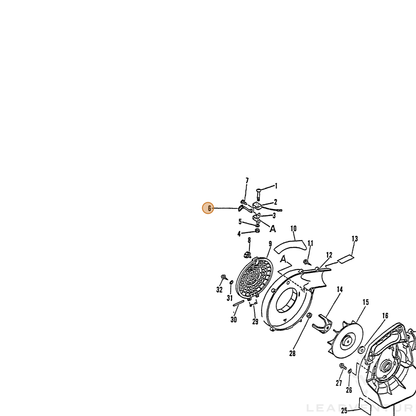 ECHO part 16380009460 — IPL diagram snippet (6x zoom, amber highlight)