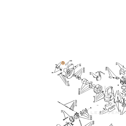 ECHO part 16381006520 — IPL diagram snippet (6x zoom, amber highlight)