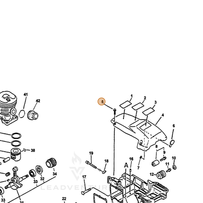 ECHO part 16389038330 — IPL diagram snippet (6x zoom, amber highlight)