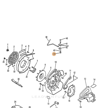 ECHO part 16389308760 — IPL diagram snippet (6x zoom, amber highlight)