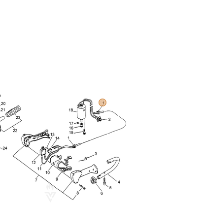 ECHO part 16391509960 — IPL diagram snippet (6x zoom, amber highlight)