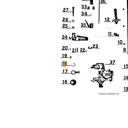 ECHO part 16650 — IPL diagram snippet (6x zoom, amber highlight)