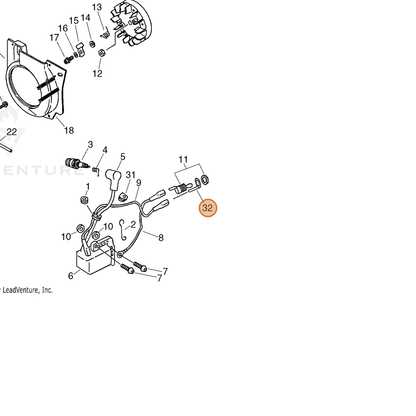 ECHO part 16811460930 — IPL diagram snippet (6x zoom, amber highlight)