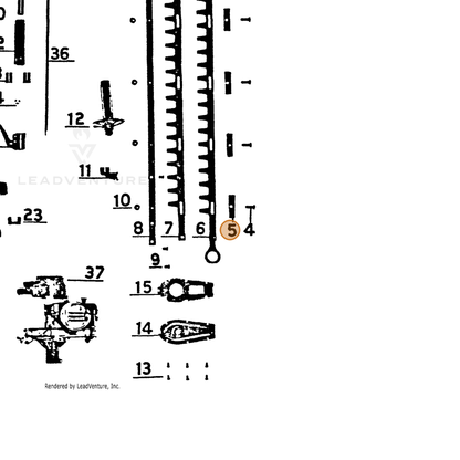 ECHO part 16930 — IPL diagram snippet (6x zoom, amber highlight)
