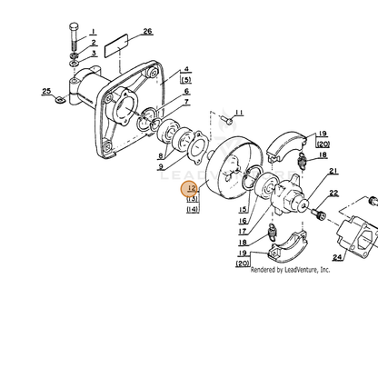 ECHO part 17500504130 — IPL diagram snippet (6x zoom, amber highlight)