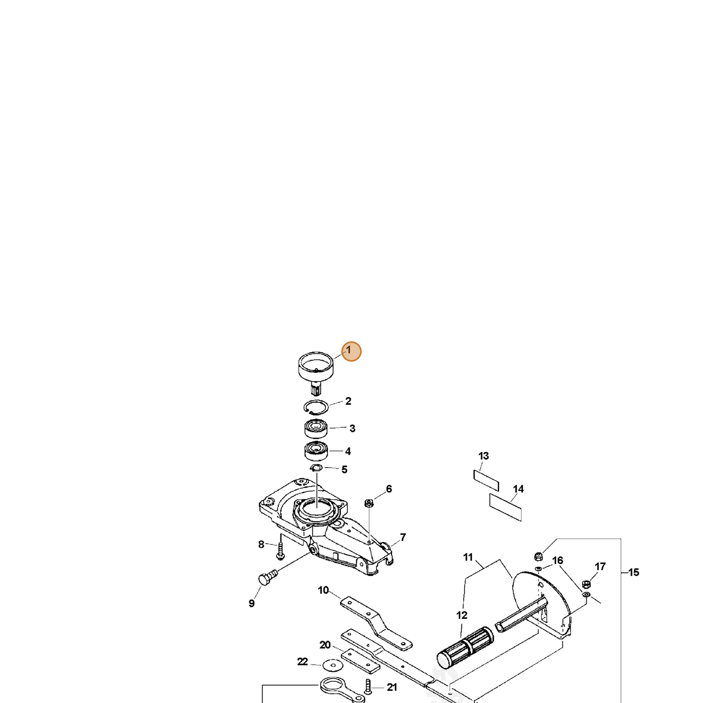 ECHO part 17500504560 — IPL diagram snippet (6x zoom, amber highlight)