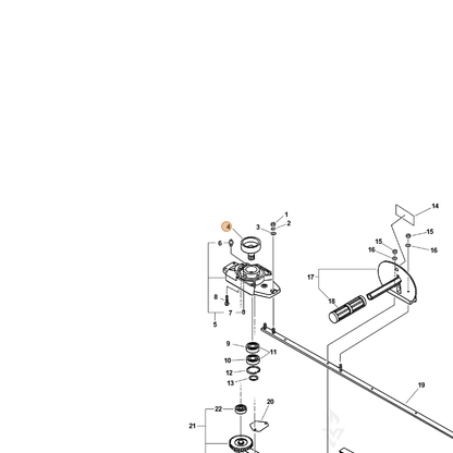 ECHO part 17500508960 — IPL diagram snippet (6x zoom, amber highlight)