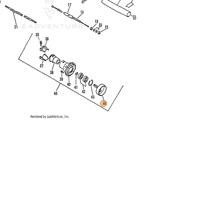 ECHO part 17500540430 — IPL diagram snippet (6x zoom, amber highlight)