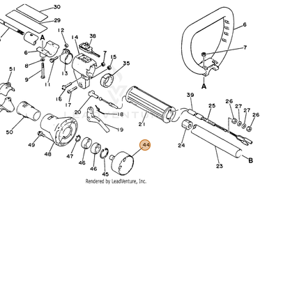 ECHO part 17500540930 — IPL diagram snippet (6x zoom, amber highlight)