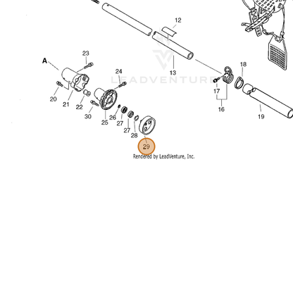 ECHO part 17500547530 — IPL diagram snippet (6x zoom, amber highlight)