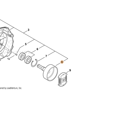 ECHO part 17500548931 — IPL diagram snippet (6x zoom, amber highlight)