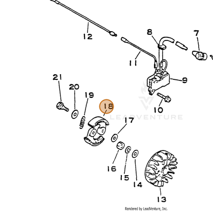 ECHO part 17500942231 — IPL diagram snippet (6x zoom, amber highlight)