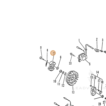 ECHO part 17500955931 — IPL diagram snippet (6x zoom, amber highlight)