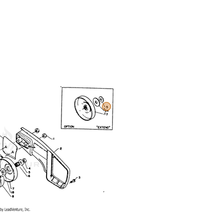 ECHO part 17501410530 — IPL diagram snippet (6x zoom, amber highlight)